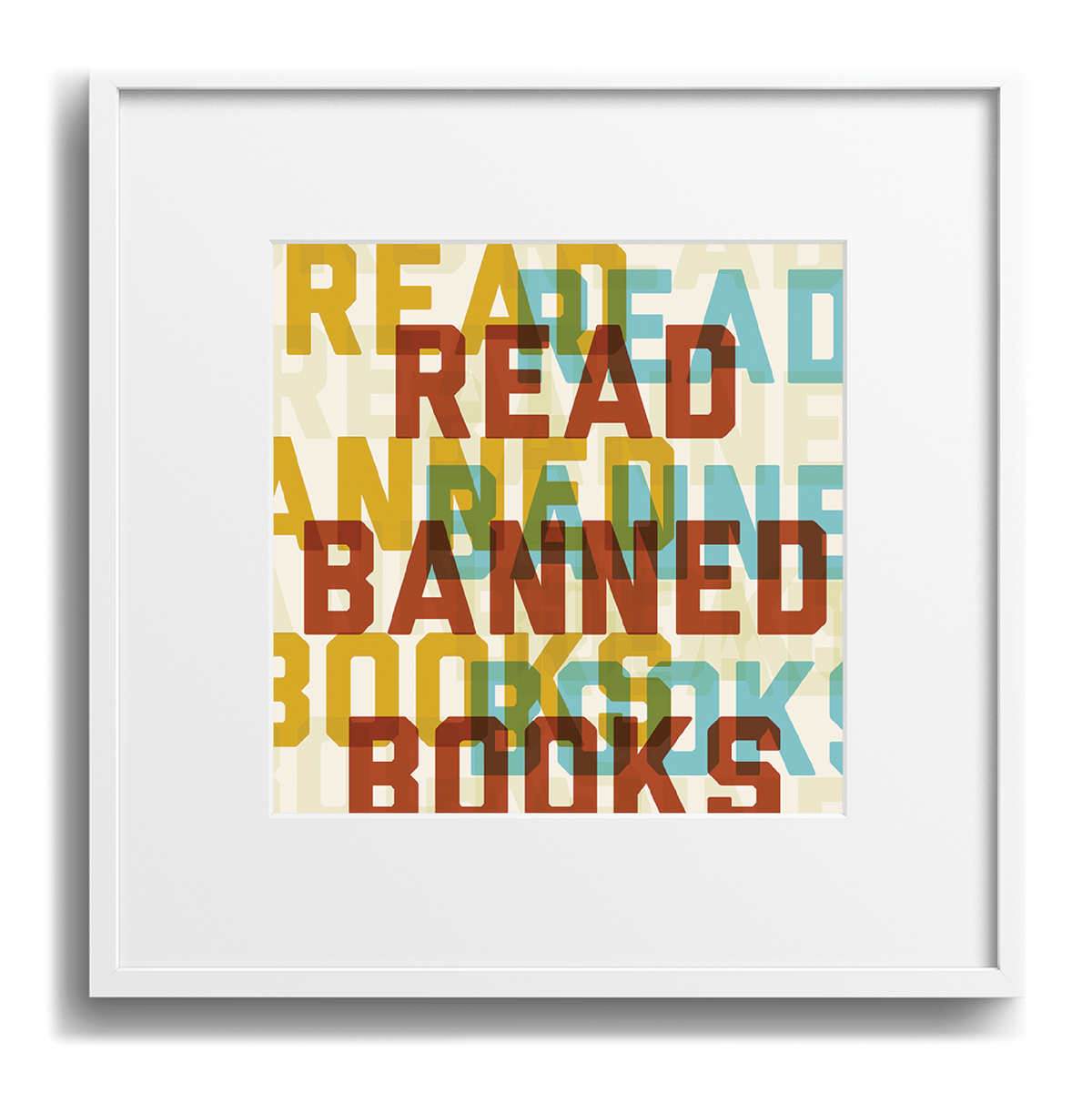 Read Banned Books Collage Print