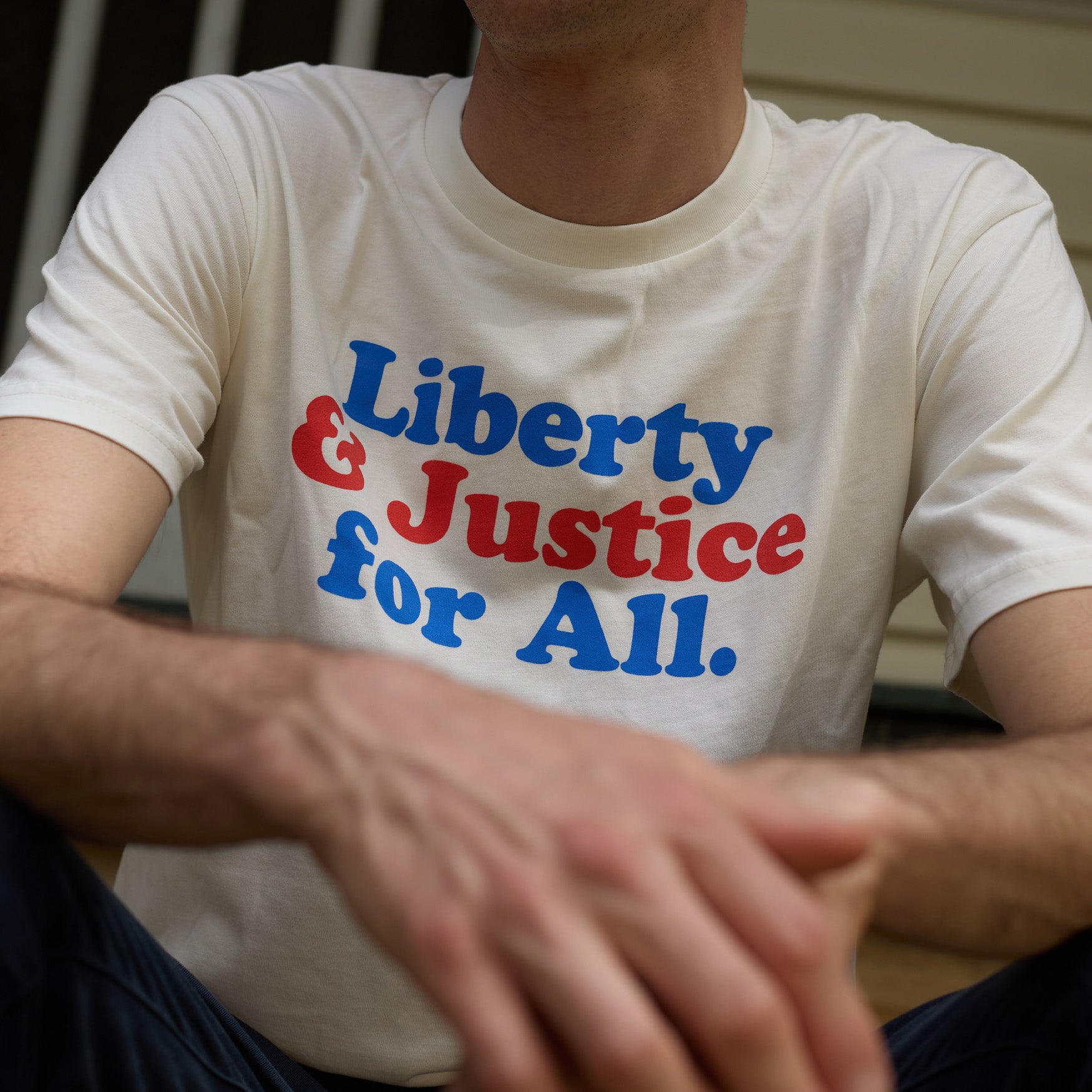 Liberty & Justice For All T-shirt (Natural)
