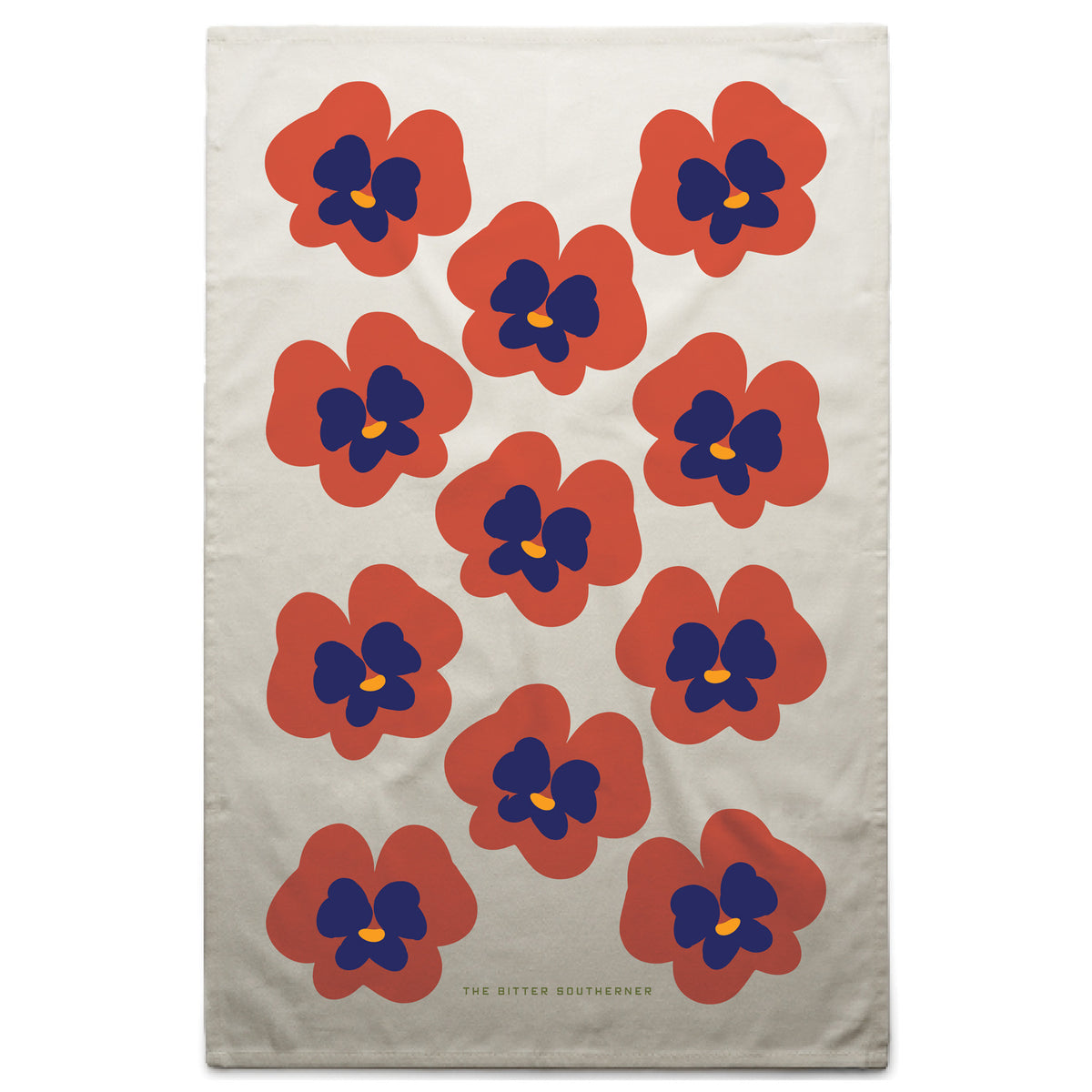 Pansies Towel (Coral)