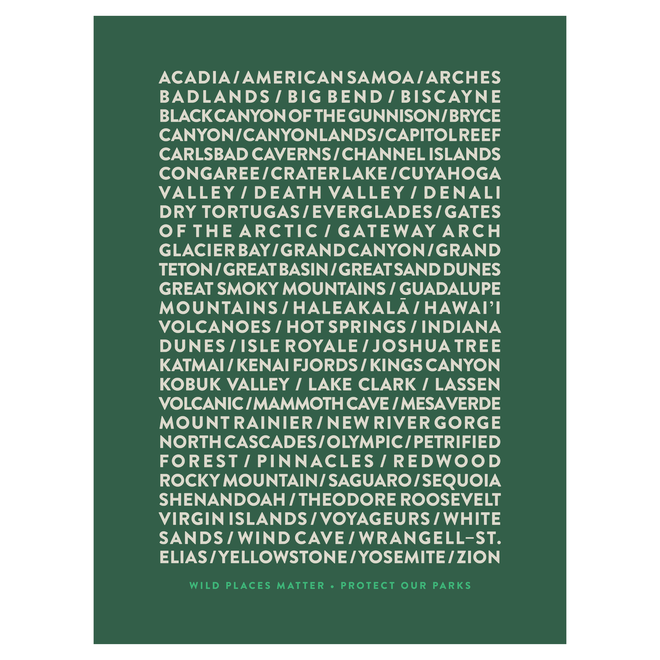 Protect Our Parks Print