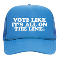 All On the Line Trucker (Light Blue)