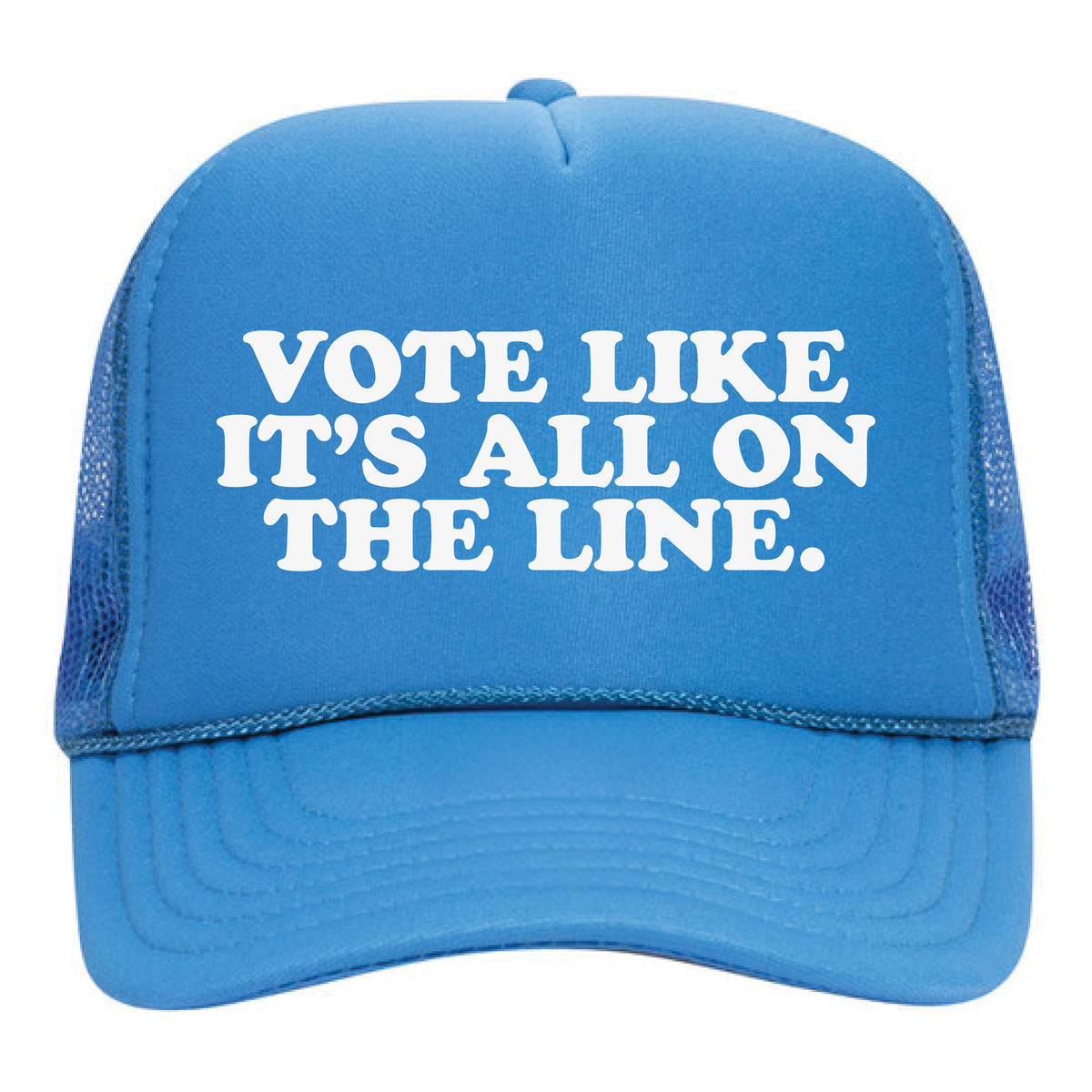 All On the Line Trucker (Light Blue)