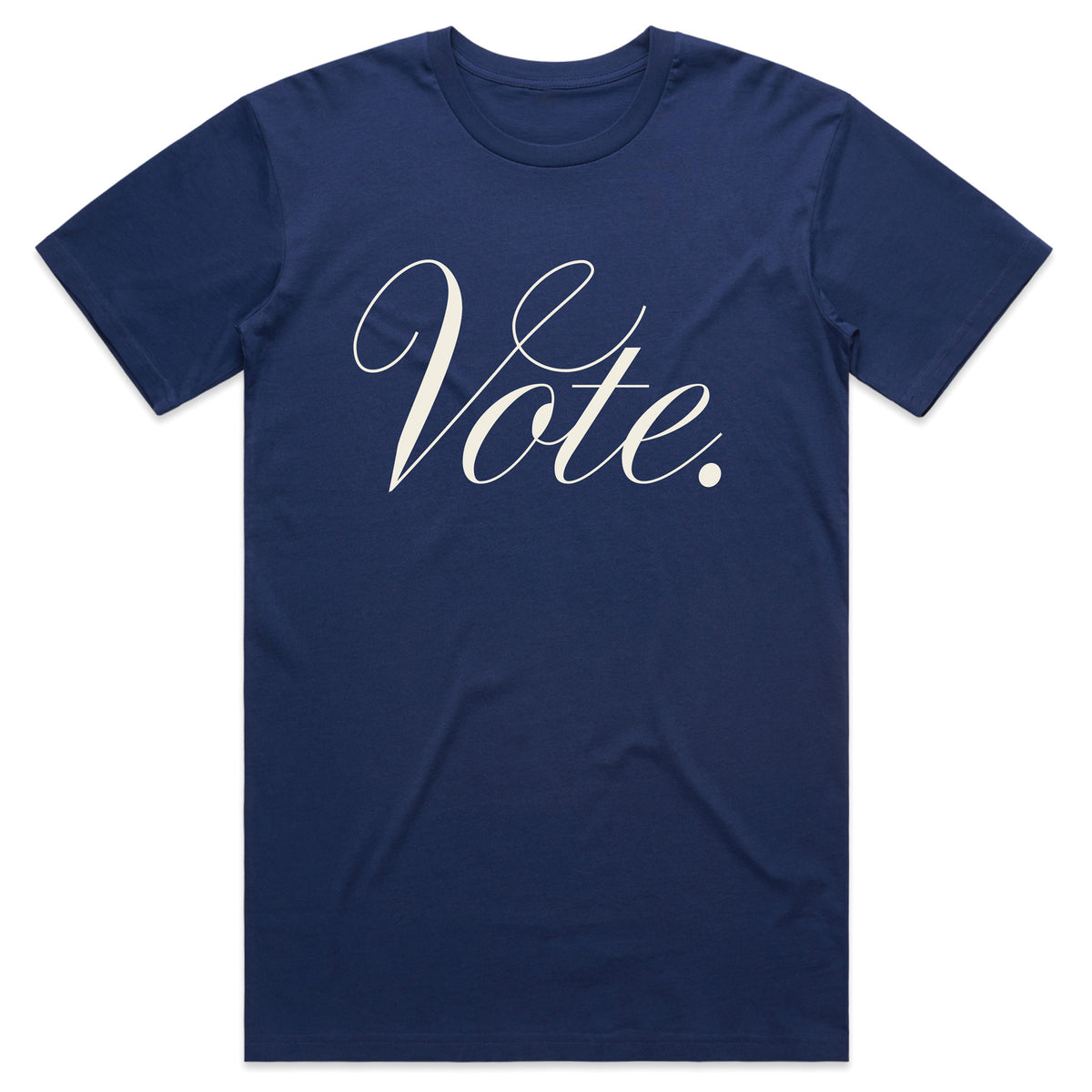 Vote Tee - Script (blue)